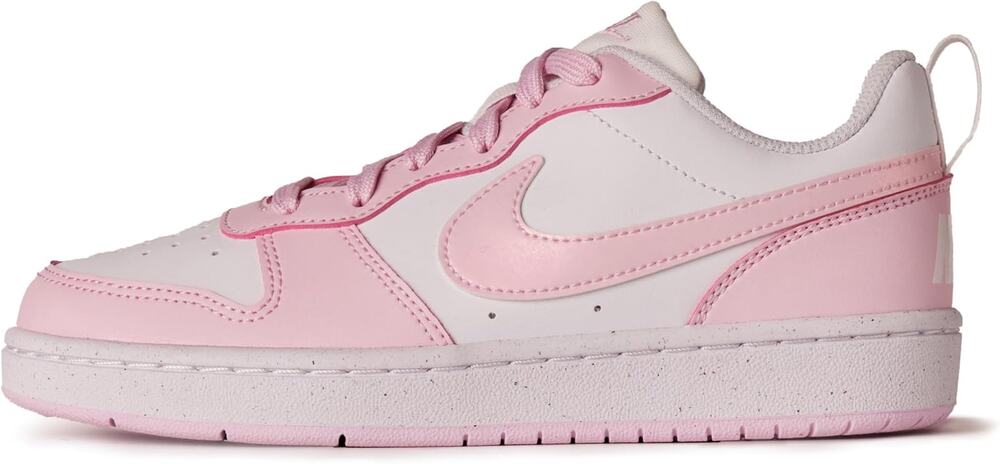 7Y EUC Nike Court Borough Low Recraft in the White/Pink Foam colorway